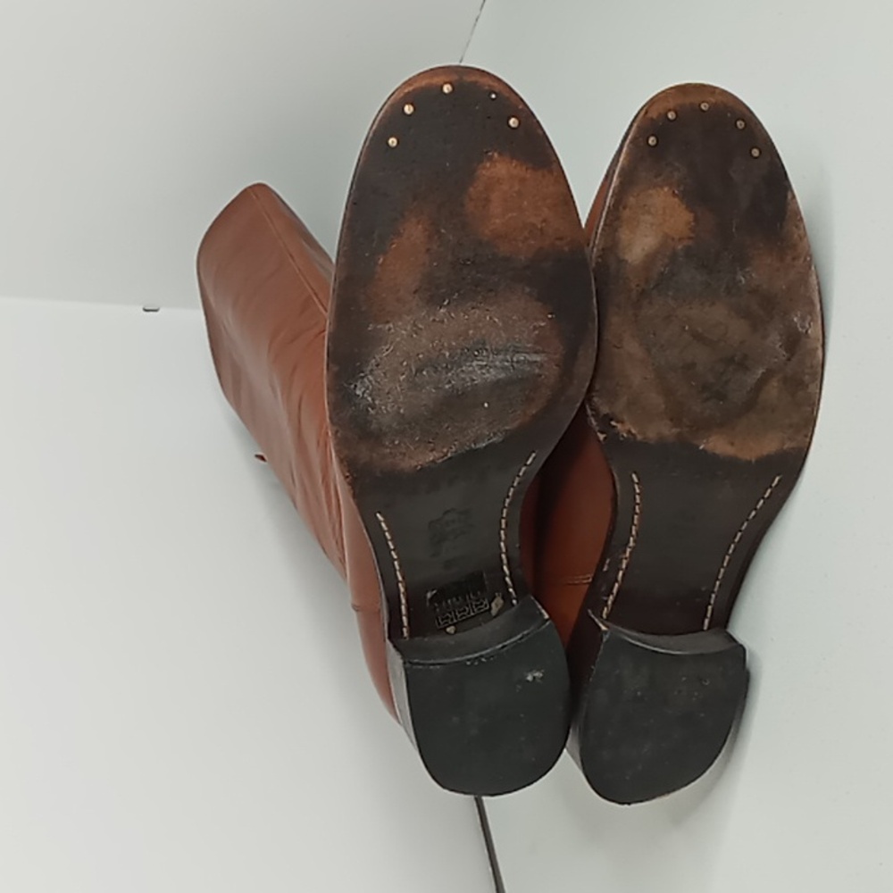 Jenrigo Tall Leather Boots made in Italy - Cognac- size 38.5 - Picture 7 of 10